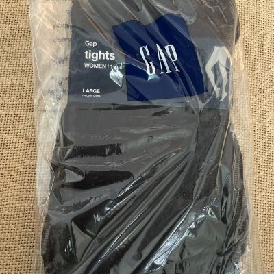 NEW!!! GAP Black Tights Nylon Spandex Sheer LARGE NWT